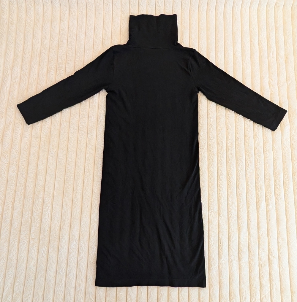 C'est Moi Bamboo Black Turtleneck Dress